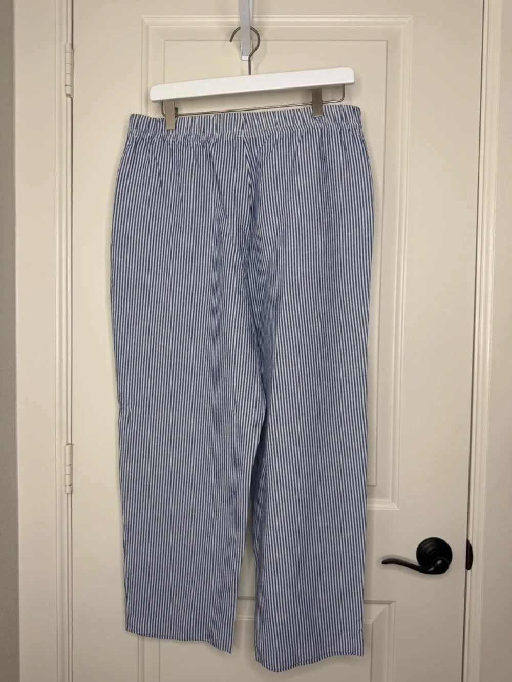 H&M Linen Blend Striped Drawstring Trousers - Women’s Size Medium